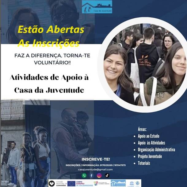Casa da Juventude de Guimarães: Inscrições Voluntariado